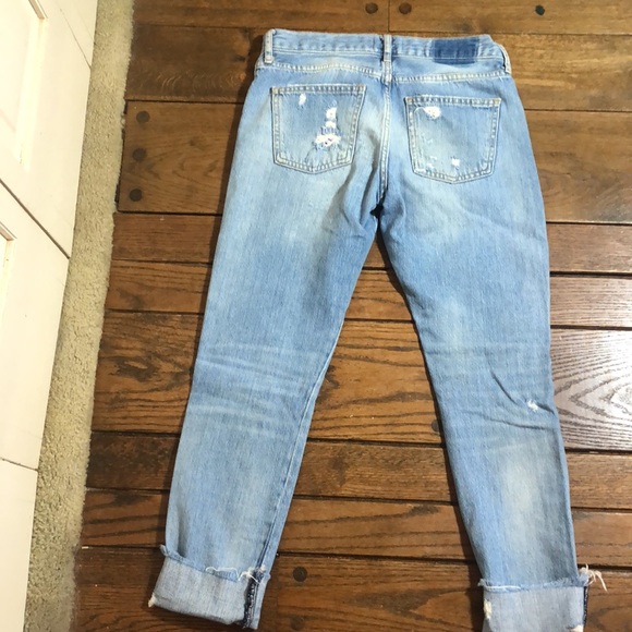 Zara Woman Premium Denim Collection Distressed Button Fly Crop SZ 2 - Picture 5 of 6